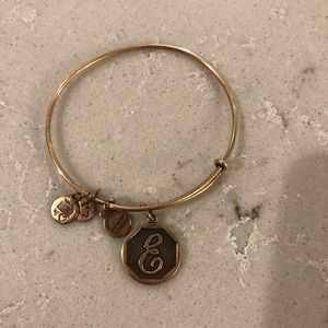 Alex & Ani “E” gold bracelet